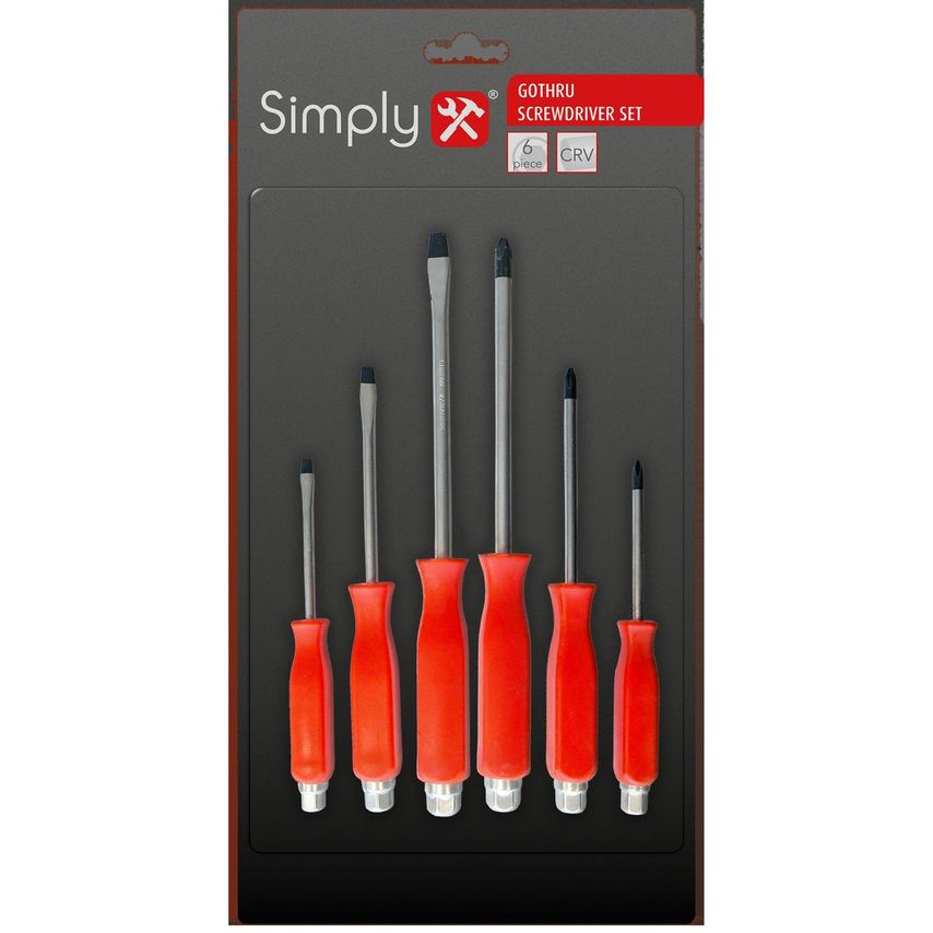 6pc Go-Thru Screwdriver Set - TSET5