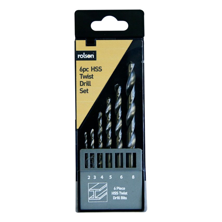 6pc HSS Twist Drill Bit Set