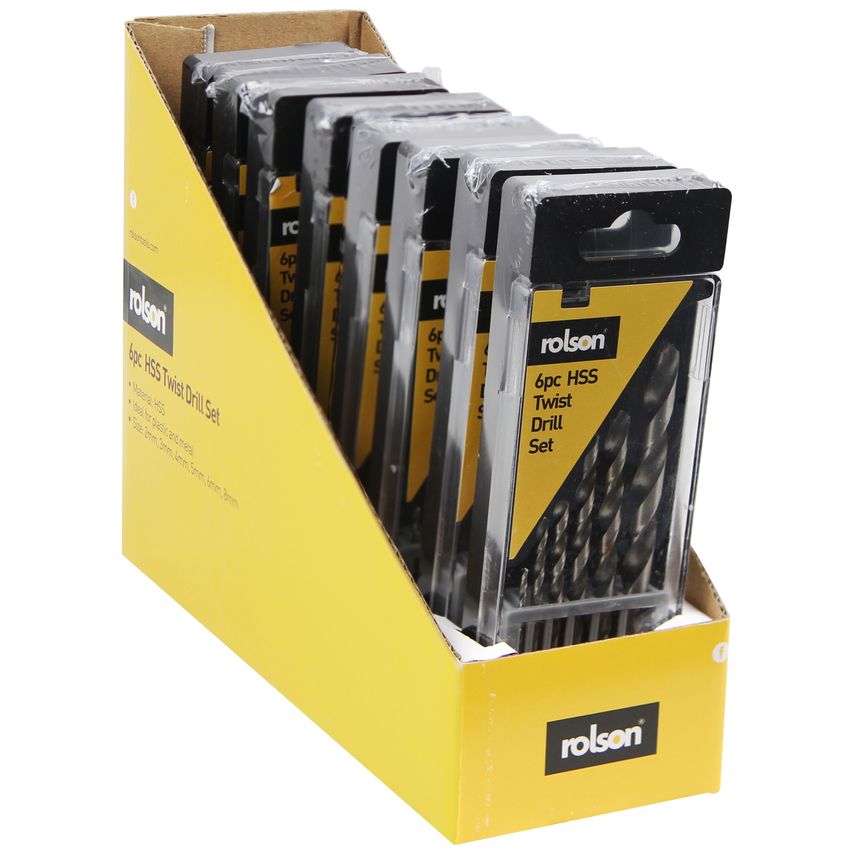 6pc HSS Twist Drill Bit Set