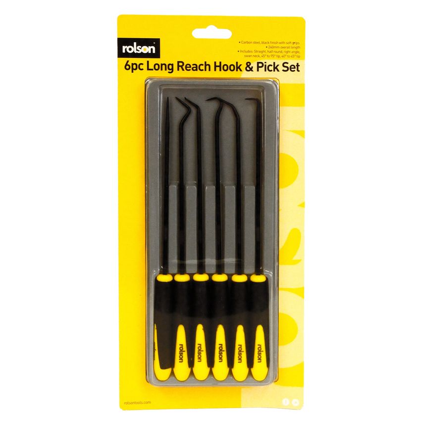 6pc Pick & Hook Set Long Reach