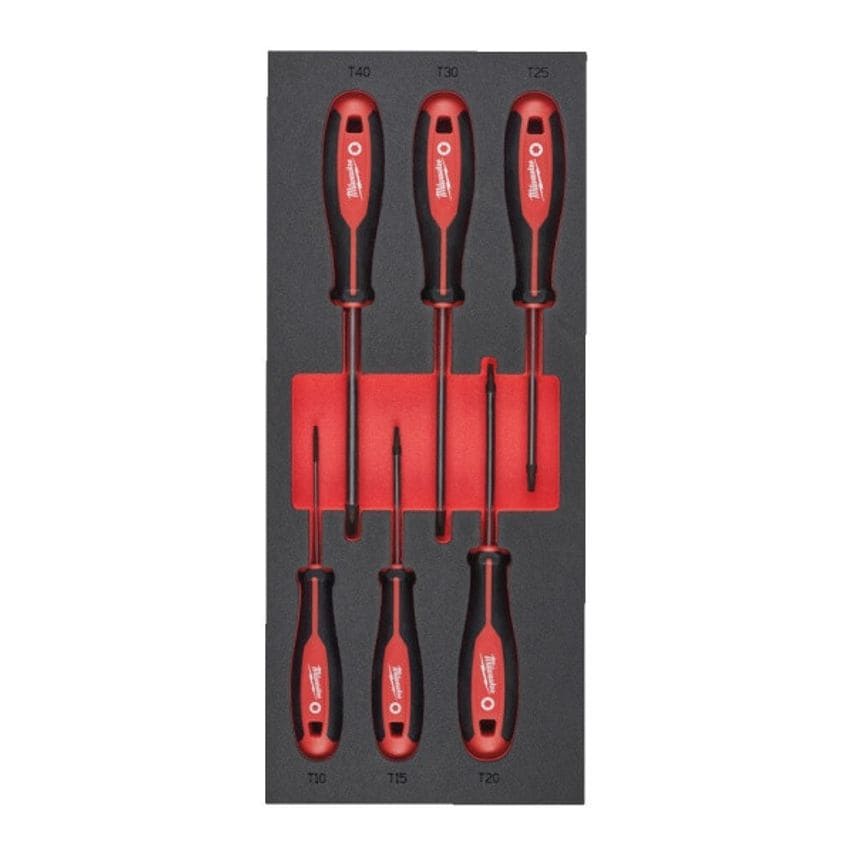 6pc Tri-Lobe Screwdriver TX Set 2 Foam Insert - 6pc