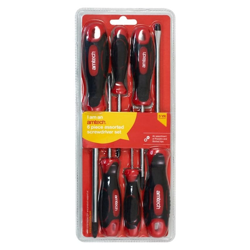 6pcs Assorted Screwdriver Set (Pz+ Sl)