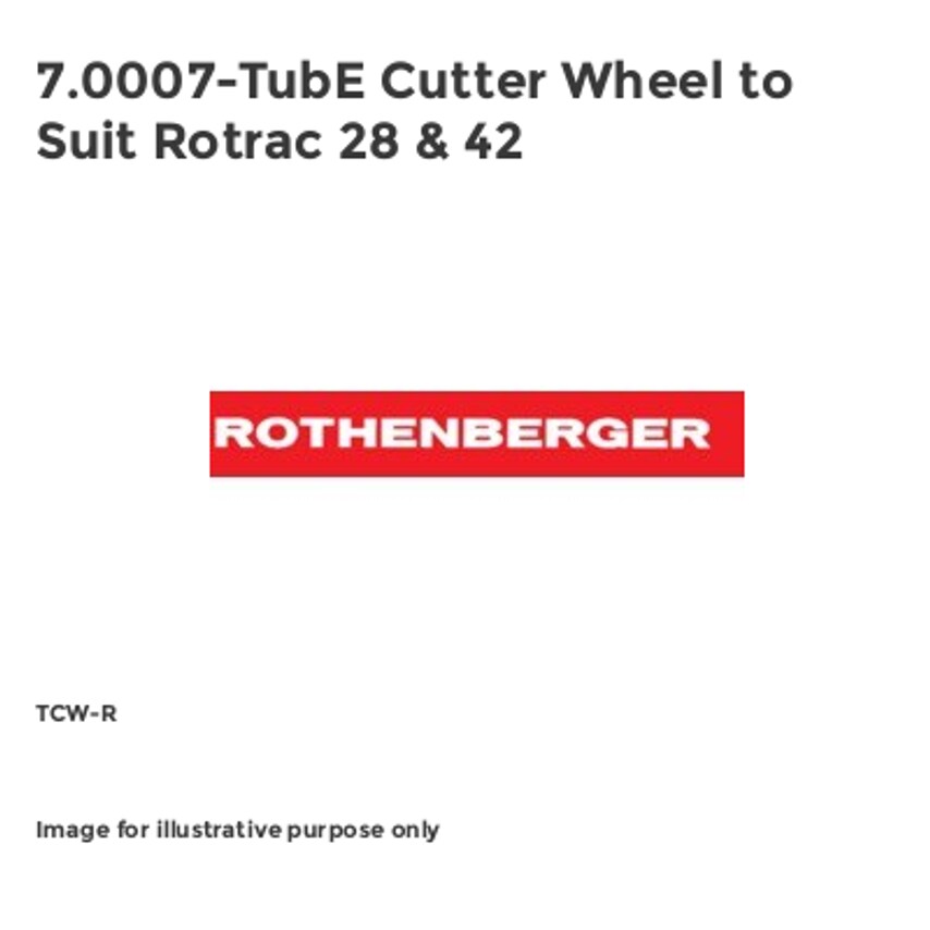 7.0007-TubE Cutter Wheel to Suit Rotrac 28 & 42