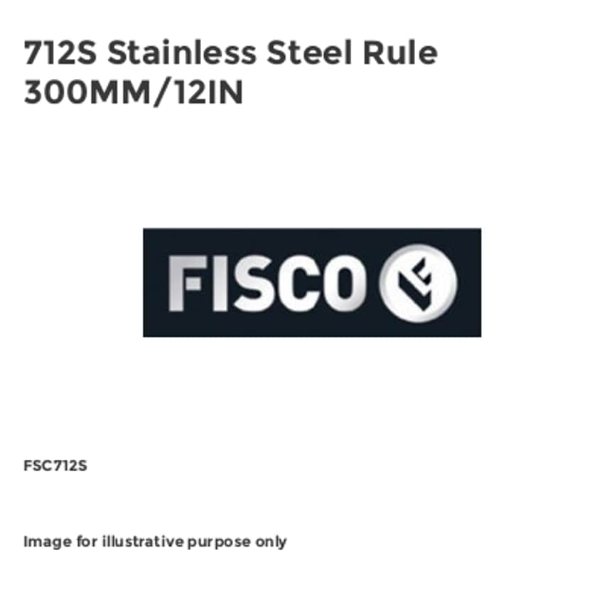 712S Stainless Steel Rule 300MM/12IN