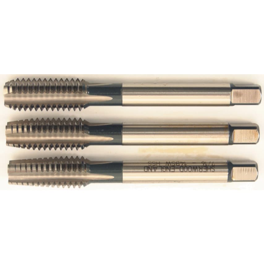 7/16"X14 BSW HSSGT Straight Flute Tap Set