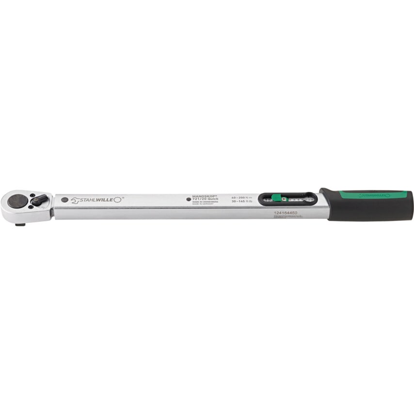 721/20 MANOSKOP Quick Mechanical Torque Wrench 40-200nm 1/2" Ratchet