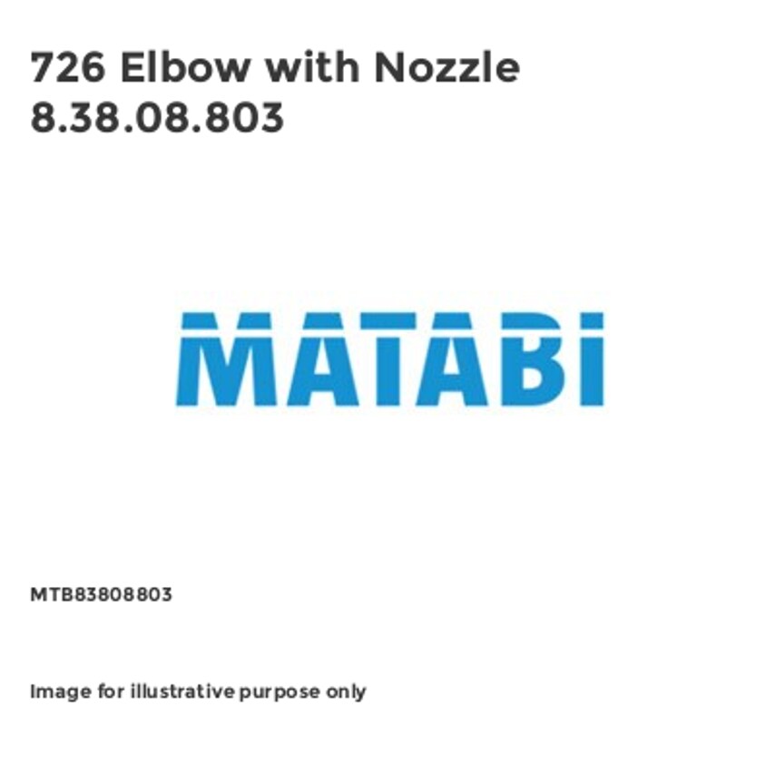 726 Elbow with Nozzle 8.38.08.803 MTB83808803