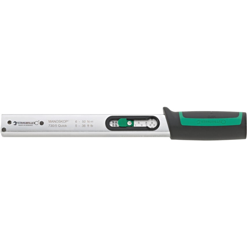 730/5 MANOSKOP Quick Mech Torque Wrench 10-50nm 9 x 12 Inserts