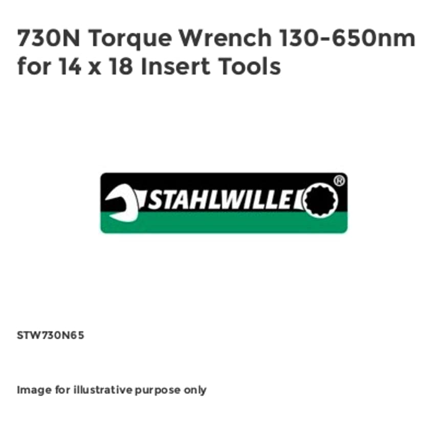 730N Torque Wrench 130-650nm for 14 x 18 Insert Tools STW730N65