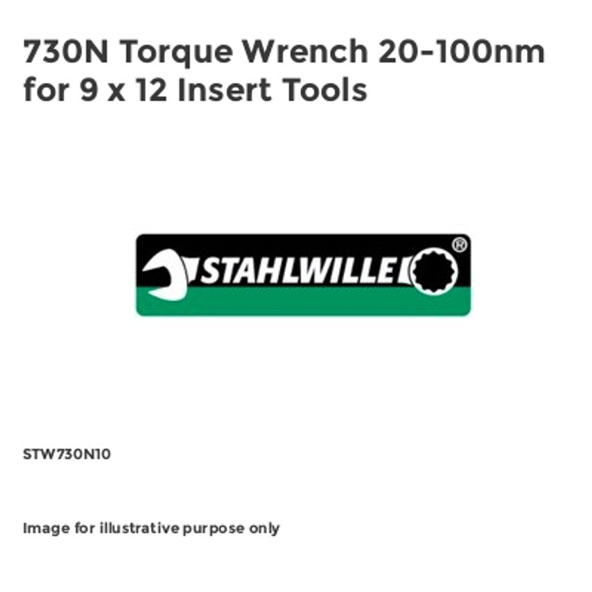 730N Torque Wrench 20-100nm for 9 x 12 Insert Tools STW730N10
