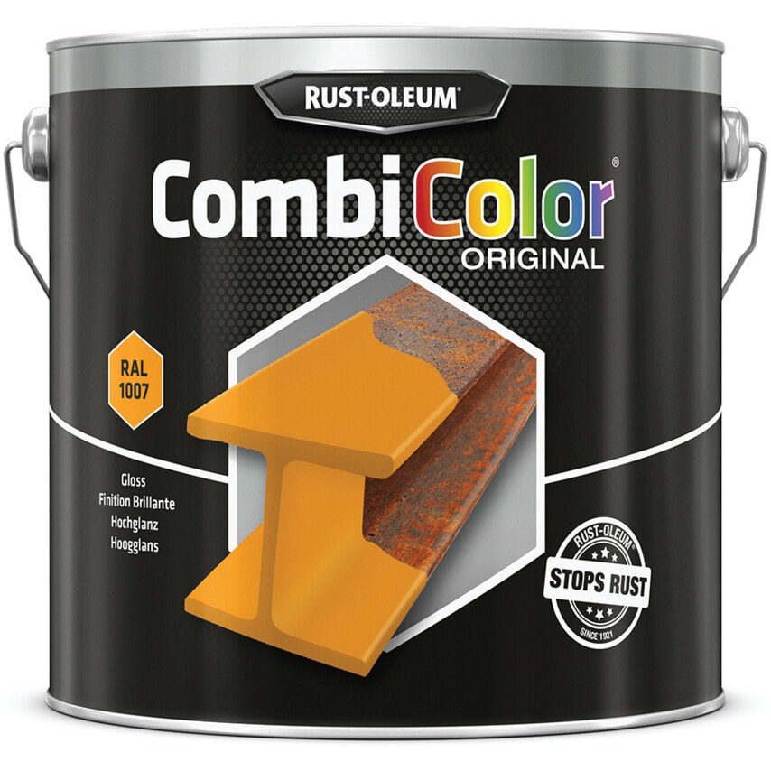 7348 Combicolor Safety Yellow Metal Paint - 2.5LTR