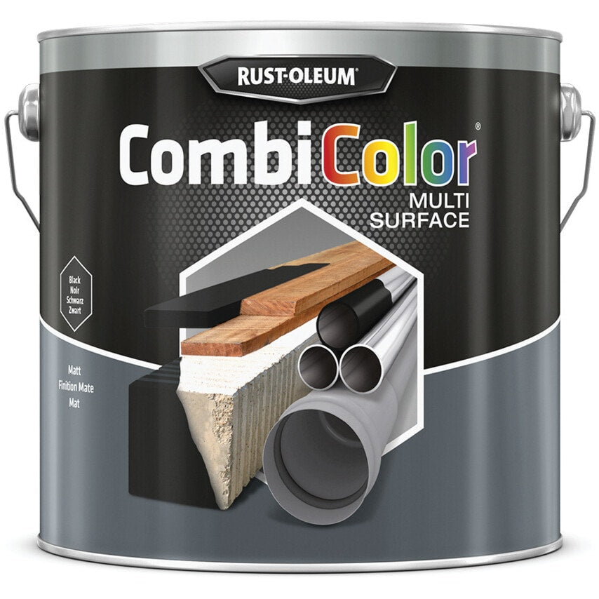 7378MS CombiColor Matt Black Multi-surface Paint - 2.5LTR