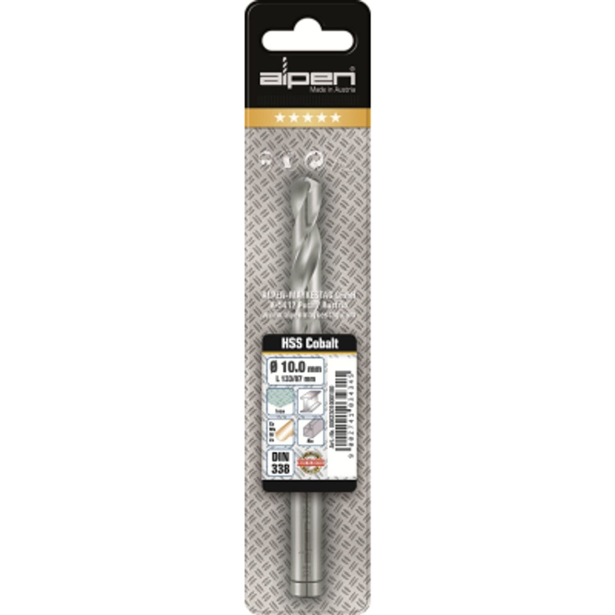 7.5mm HSS Cobalt Jobber Drill Wallet of 1