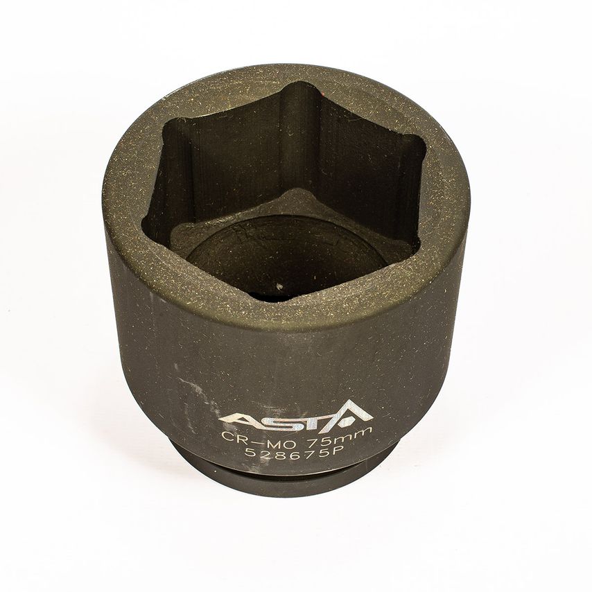 75mm Metric 1"Drive Short Impact Socket 6 Point (6PT) Heavy Duty 100mm Long
