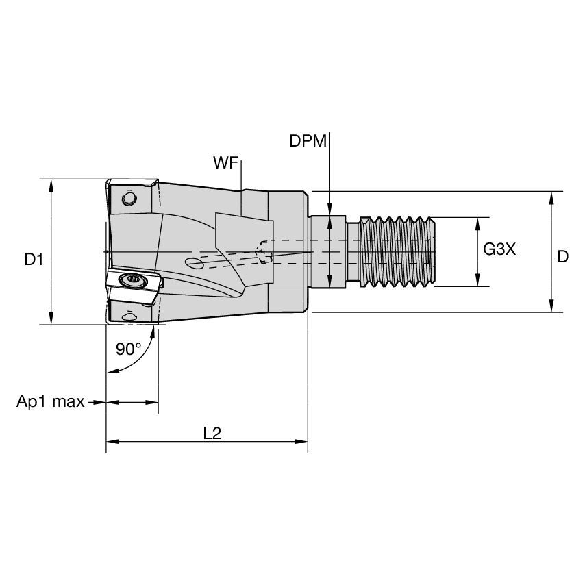 7690VA09SA016Z2R25 Milling Toolholder