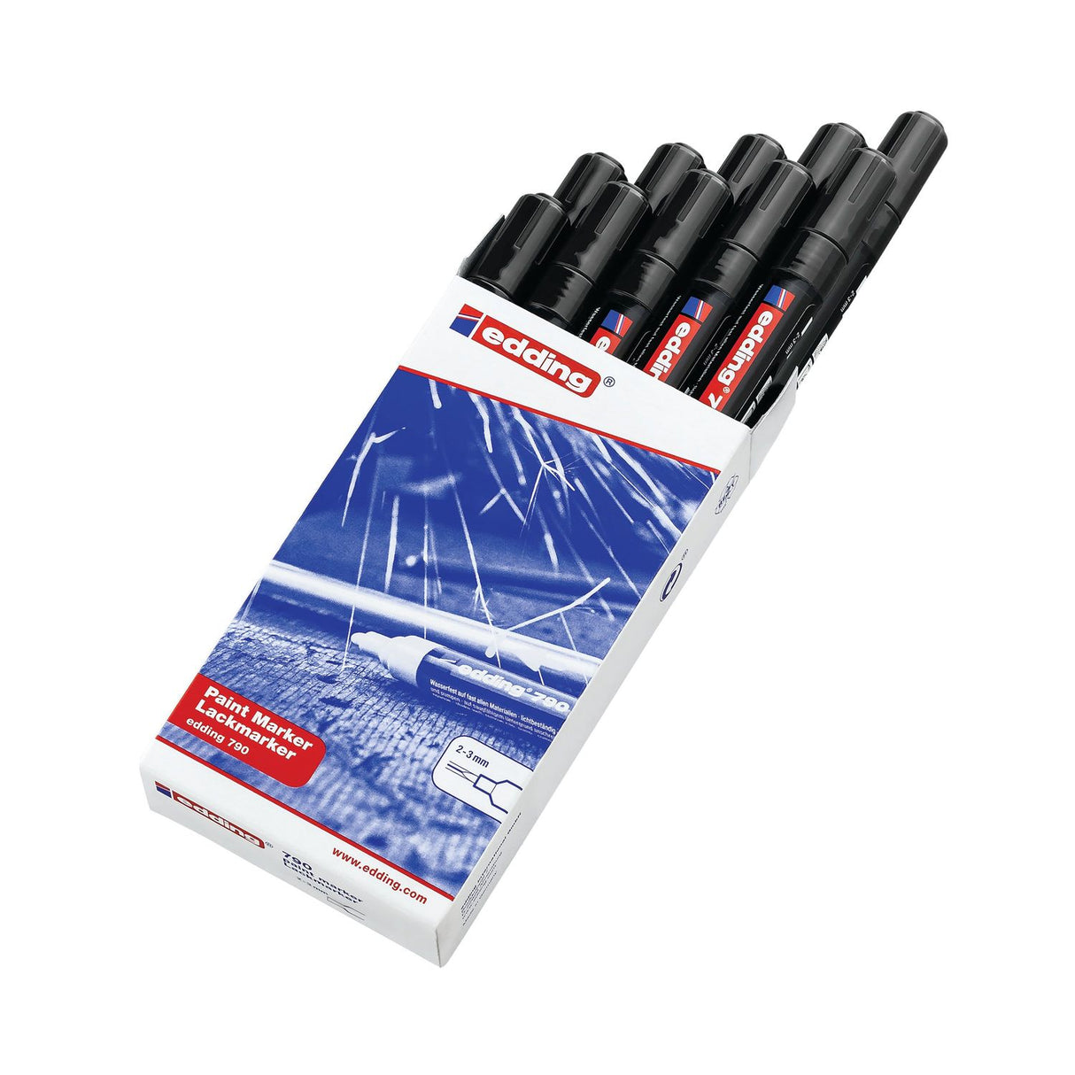 790 Paint Marker Folding Box (Pack of 10) Black - 4-790001