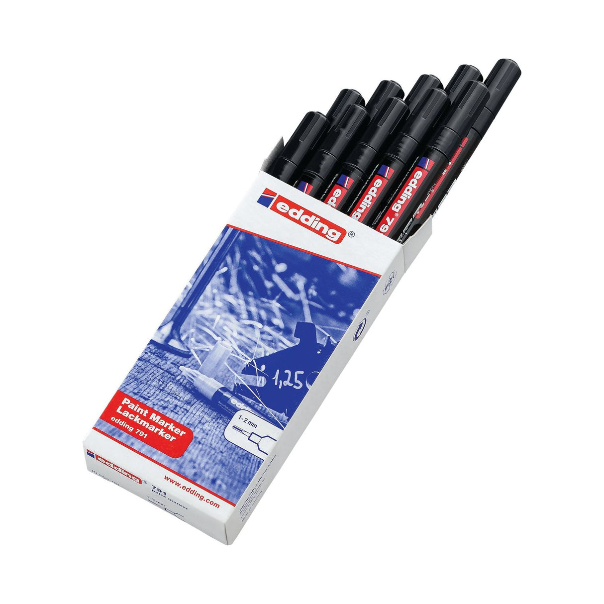 791 Paint Marker Folding Box (Pack of 10) Black - 4-791001