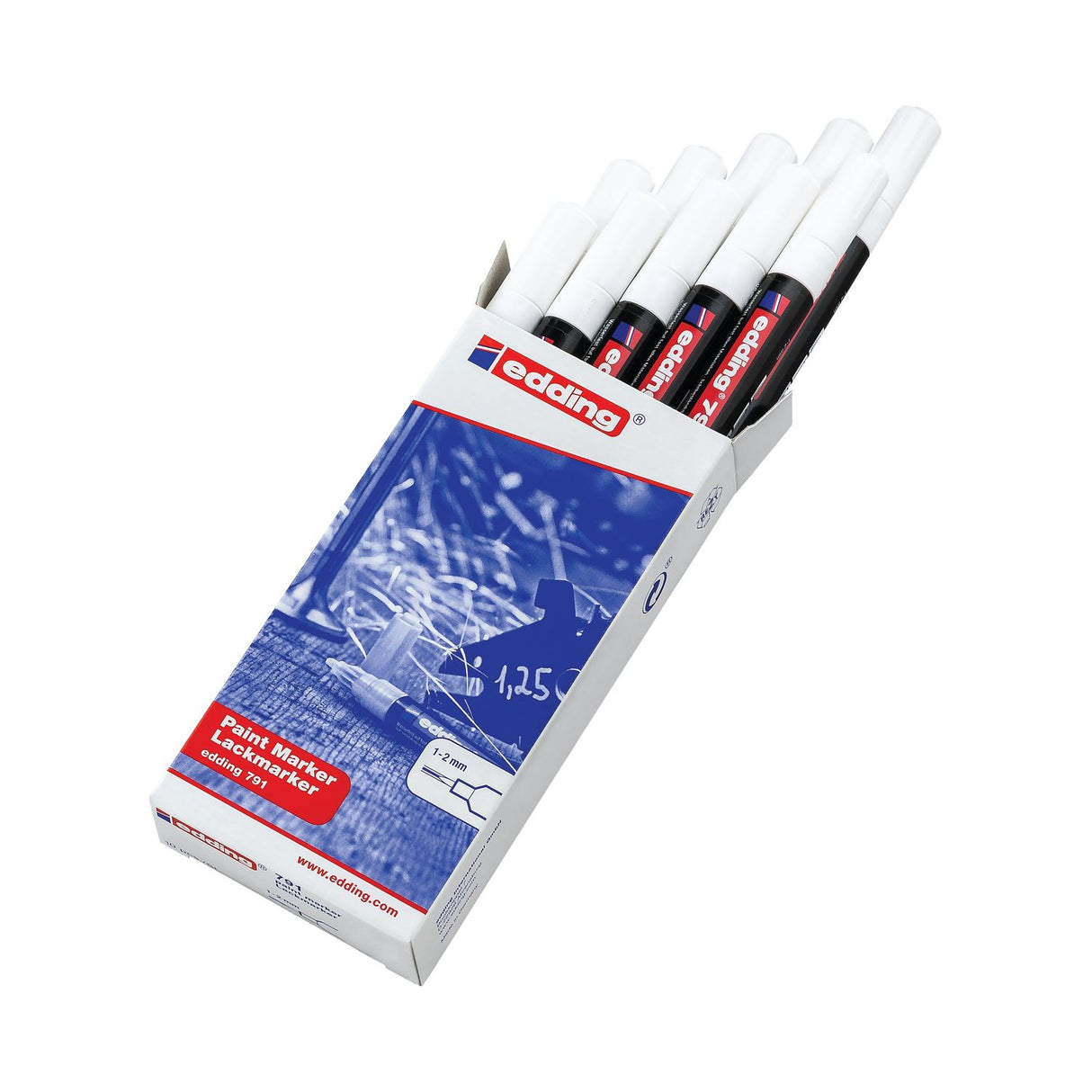 791 Paint Marker Folding Box (Pack of 10) White - 4-791049