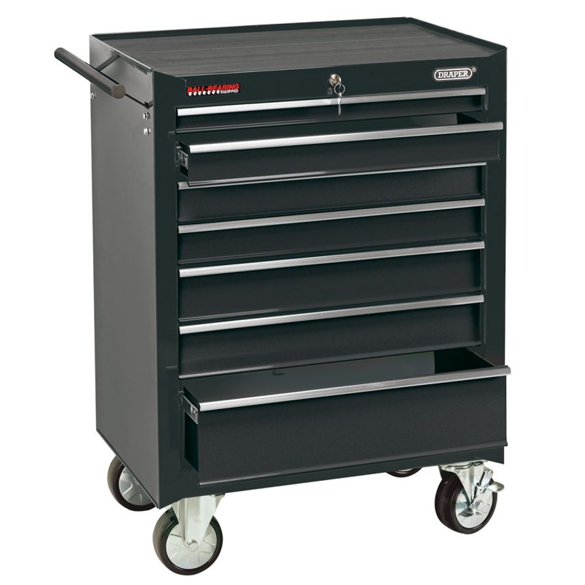 7 Drawer Roller Cab - Black