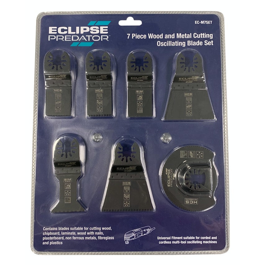 7 Piece Oscillating Cutting Set for Wood-metal