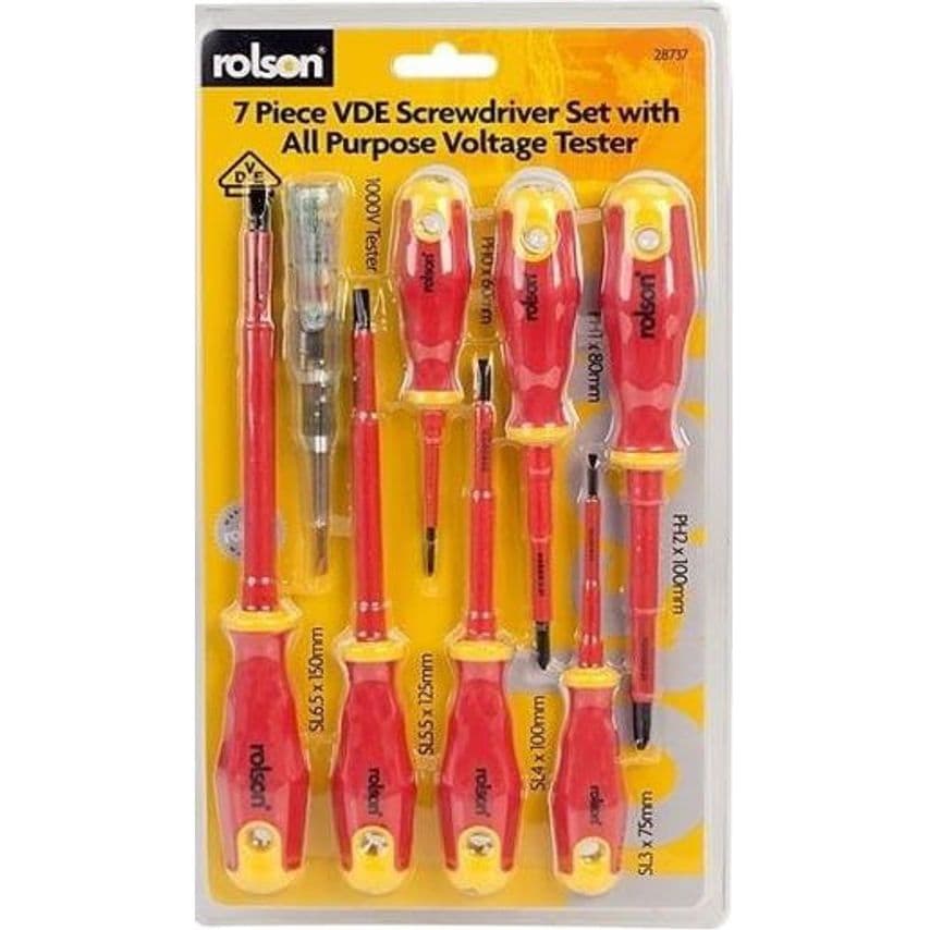 7 Piece VDE Screwdriver Set w/ Volt Tester
