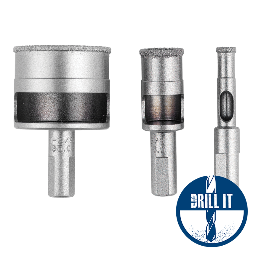 7 x 30mm Vapodry Diamond Drill - Hard Tile (Brown Plug)