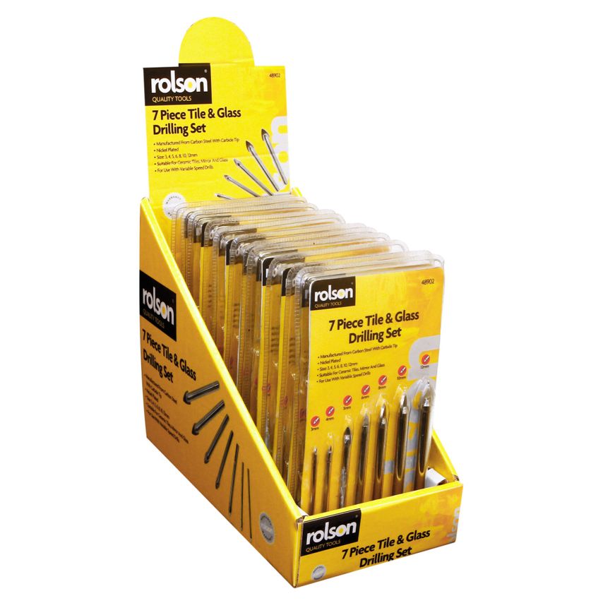 7pc Glass & Tile Drill Bit Set