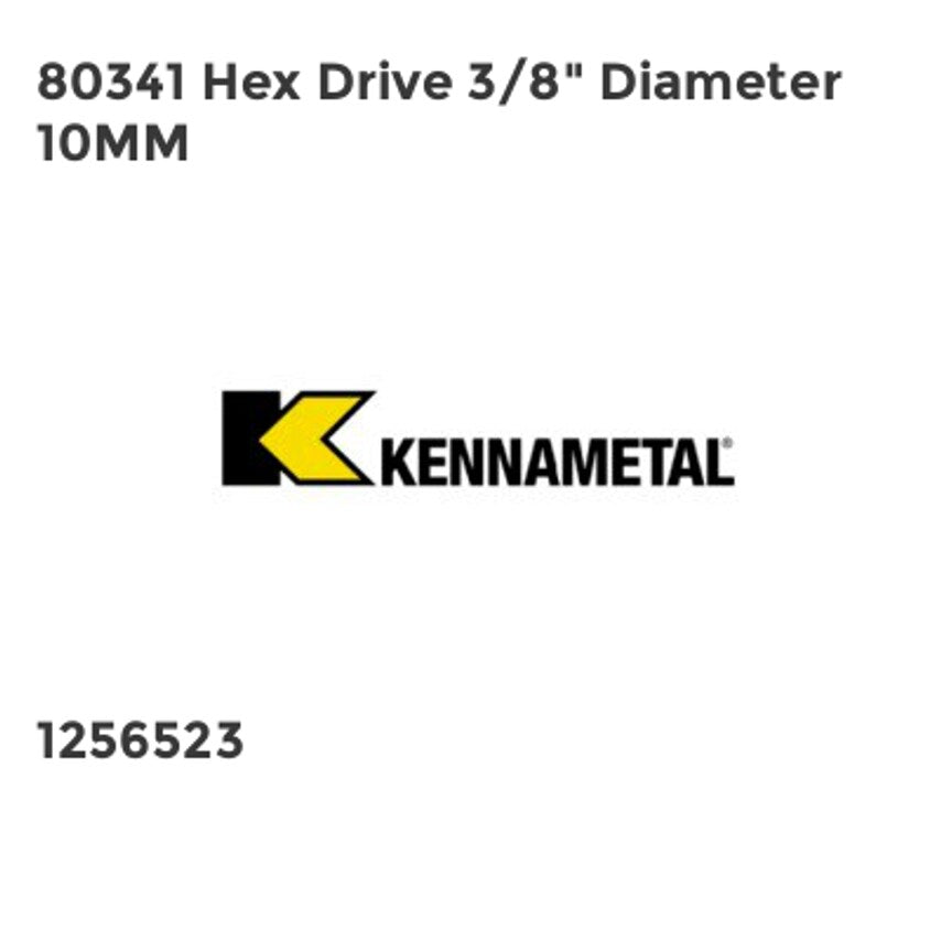 80341 Hex Drive 3/8" Diameter 10mm