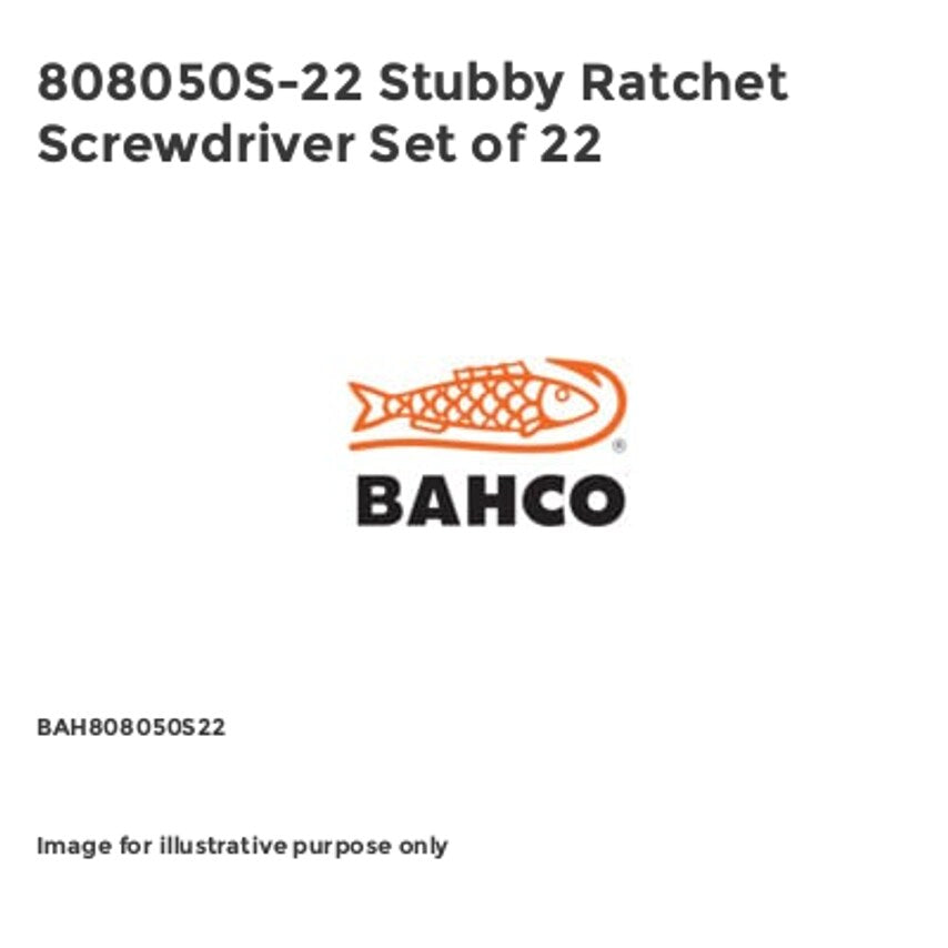 808050S-22 Stubby Ratchet Screwdriver Set of 22