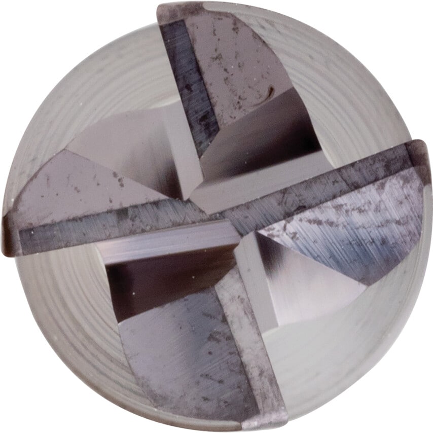 8.0MM 4 Flute 0.50 Radius Vari Helix TiAlN Coated Carbide End Mill