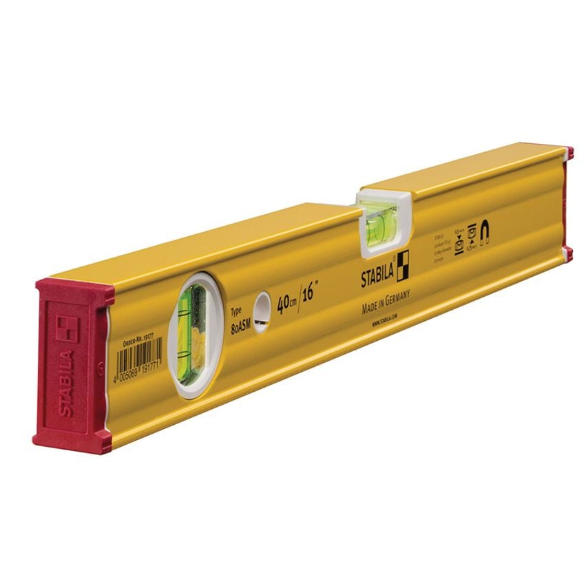 80 ASM Magnetic Spirit Level 2 Vial 19177 40cm STB80ASM40