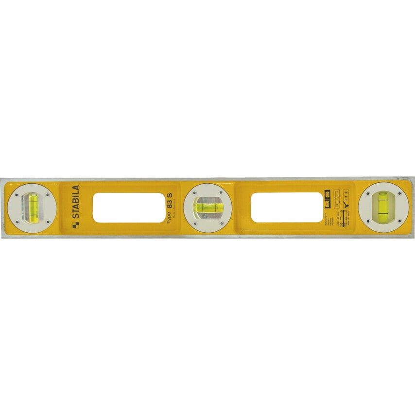 83S/40" 3-Vial Yellow Die-Cast Level