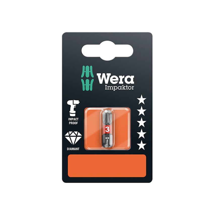 851/1 Impaktor Insert Bit Phillips PH3 x 25mm Carded WER073917