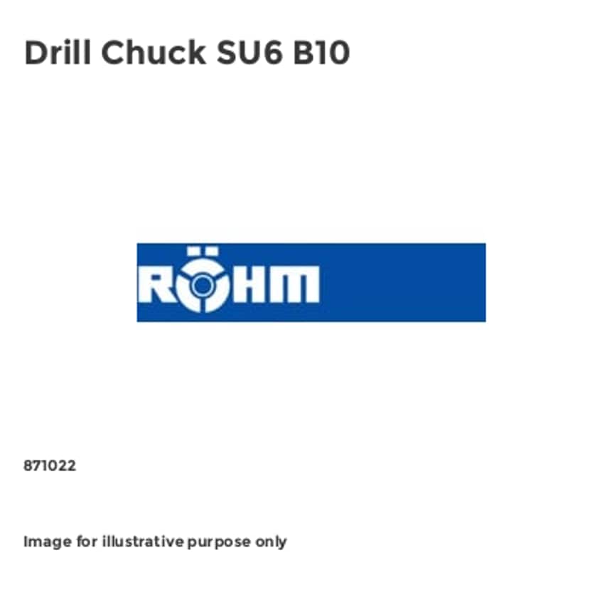 871022 Drill Chuck SU6 B10