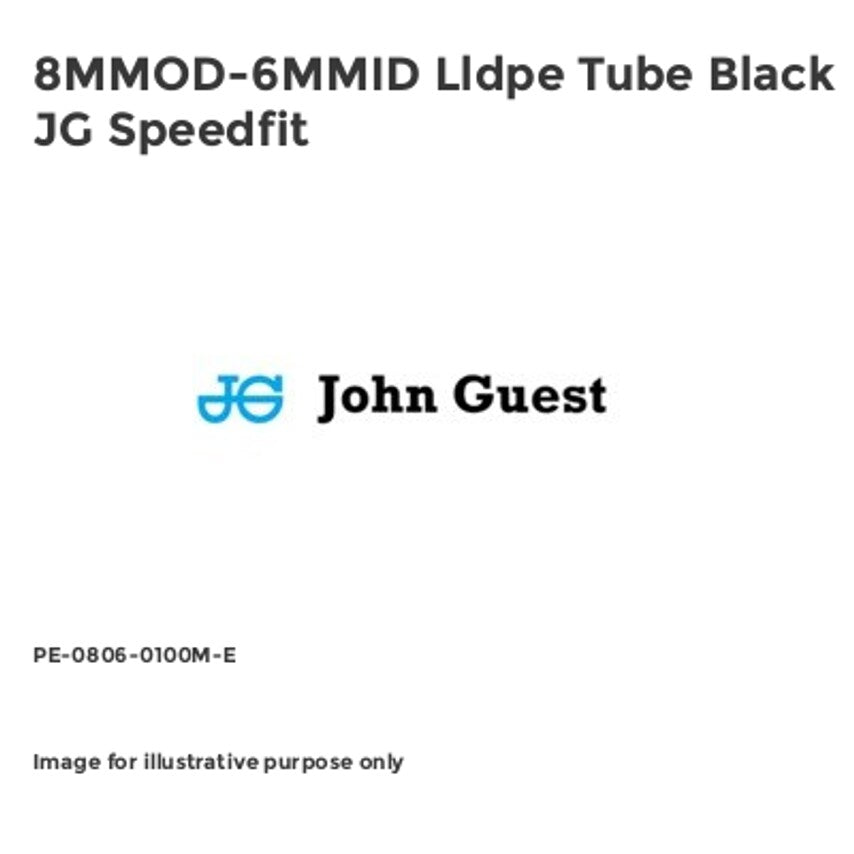 8MMOD-6MMID Lldpe Tube Black JG Speedfit PE-0806-0100M-E