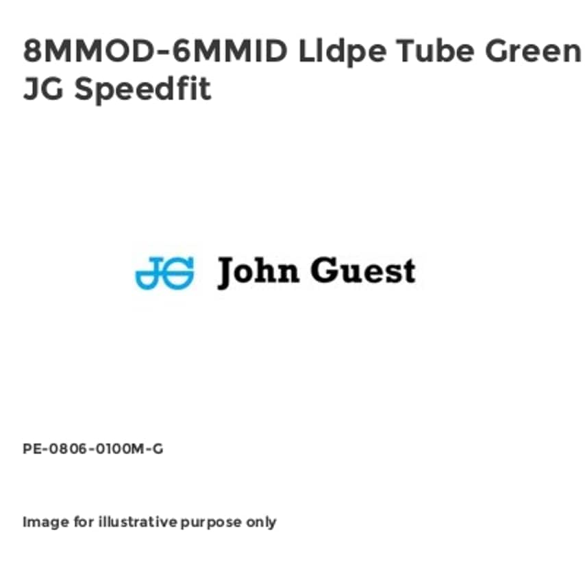8MMOD-6MMID Lldpe Tube Green JG Speedfit PE-0806-0100M-G