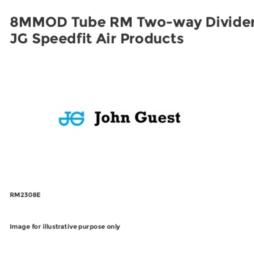 8MMOD Tube RM Two-way Divider JG Speedfit Air Products
