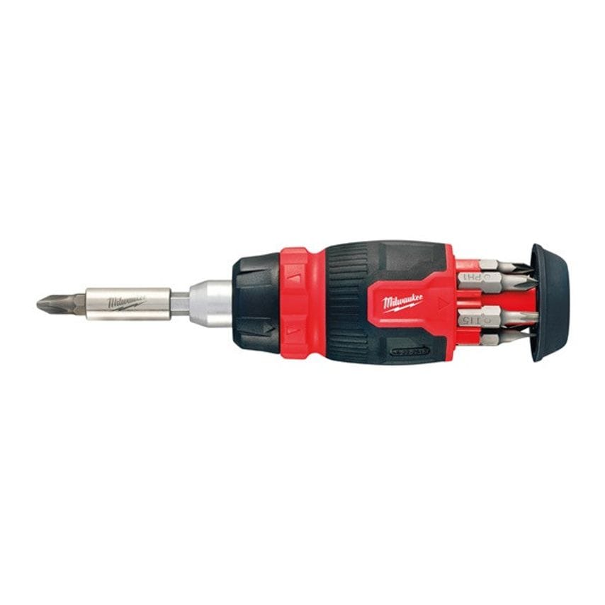 8 In 1 Compact Ratcheting Multi-Bit Screwdriver - 4932480581