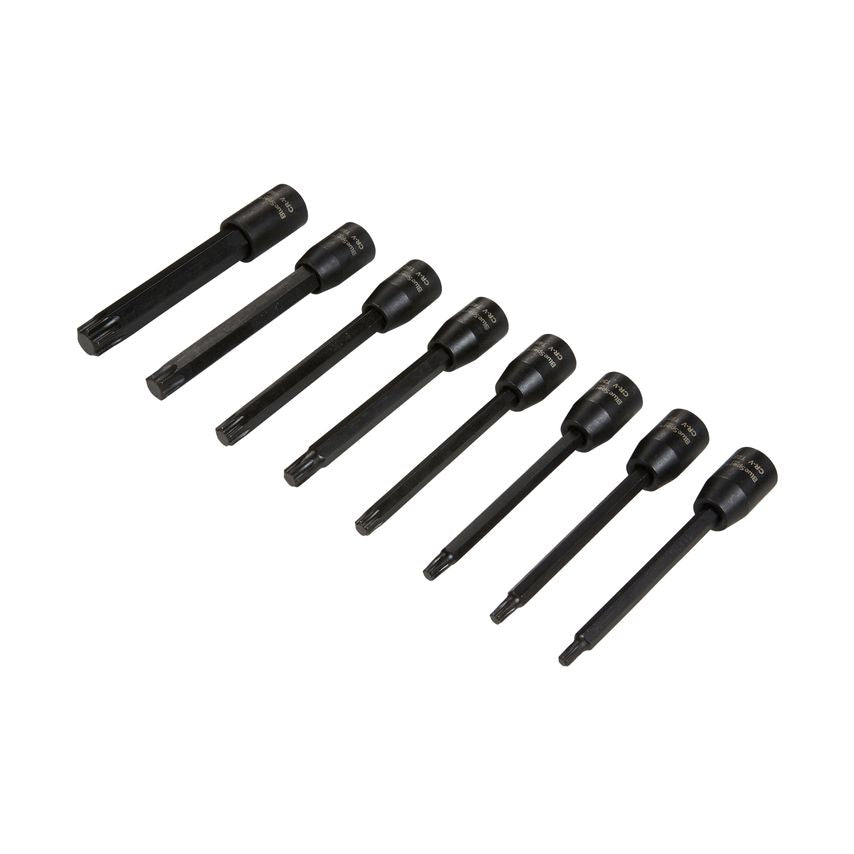 8 Pce 3/8" Extra Long Impact TORX Bit Sockets