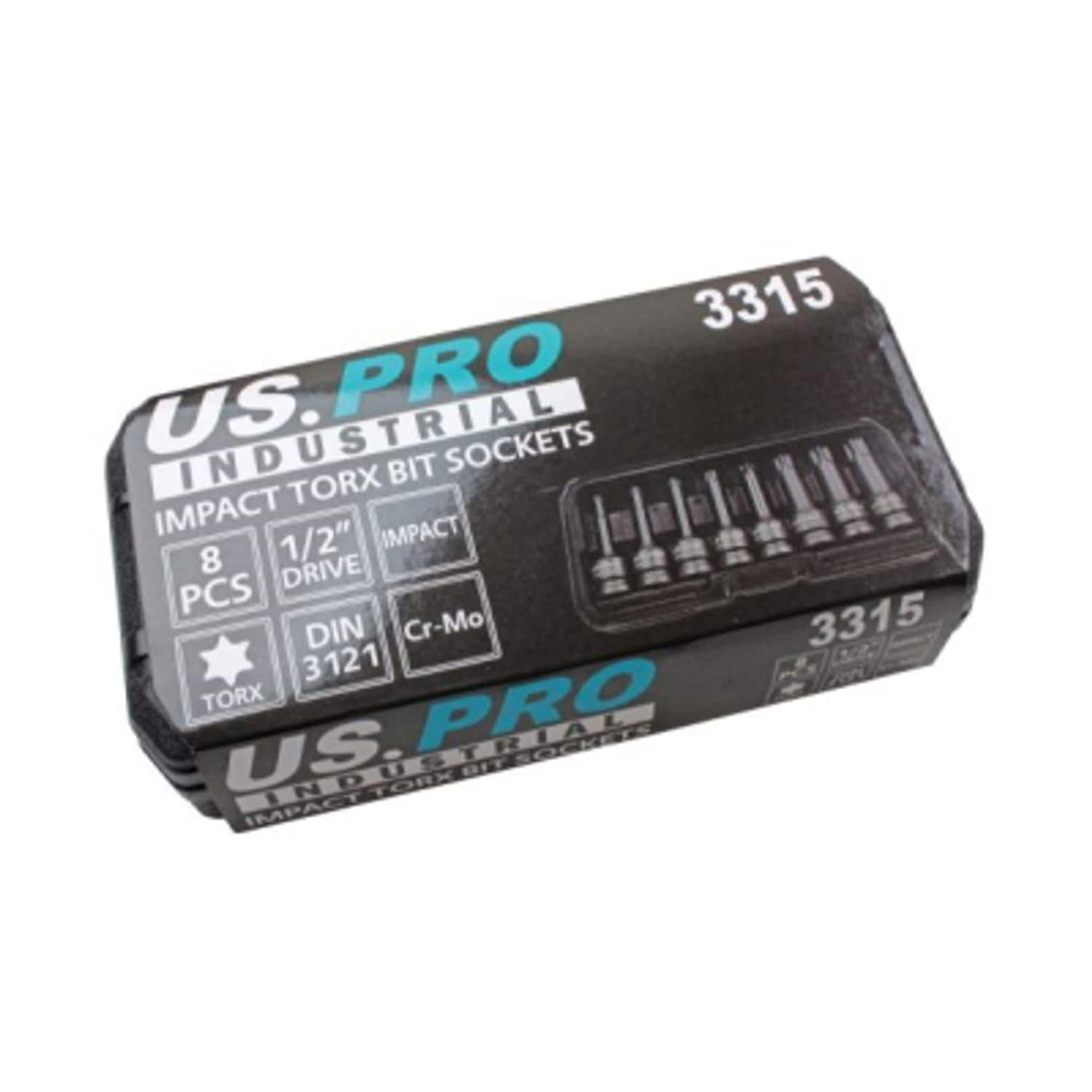 8 Piece 1/2in Drive Impact TORX Bit Sockets Set