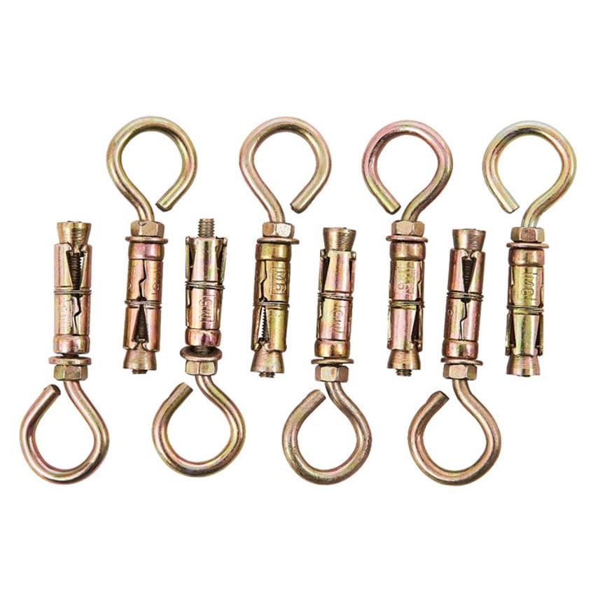 8 Piece 6mm Closed Hook Bolts