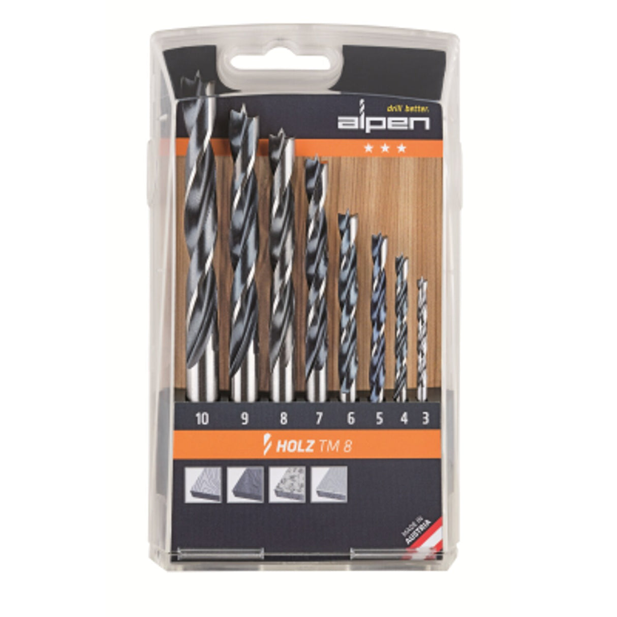 8 Piece Dowell Drill Bit Set