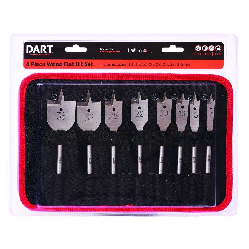 8 Piece Flat Bit Set - DFB8SET