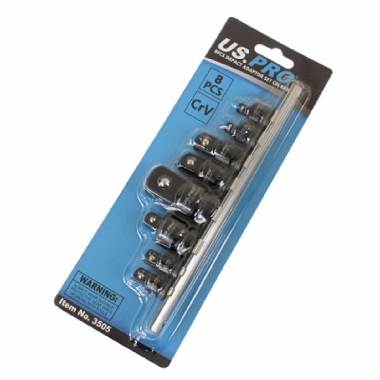 8 Piece Impact Adapter Set on Rail