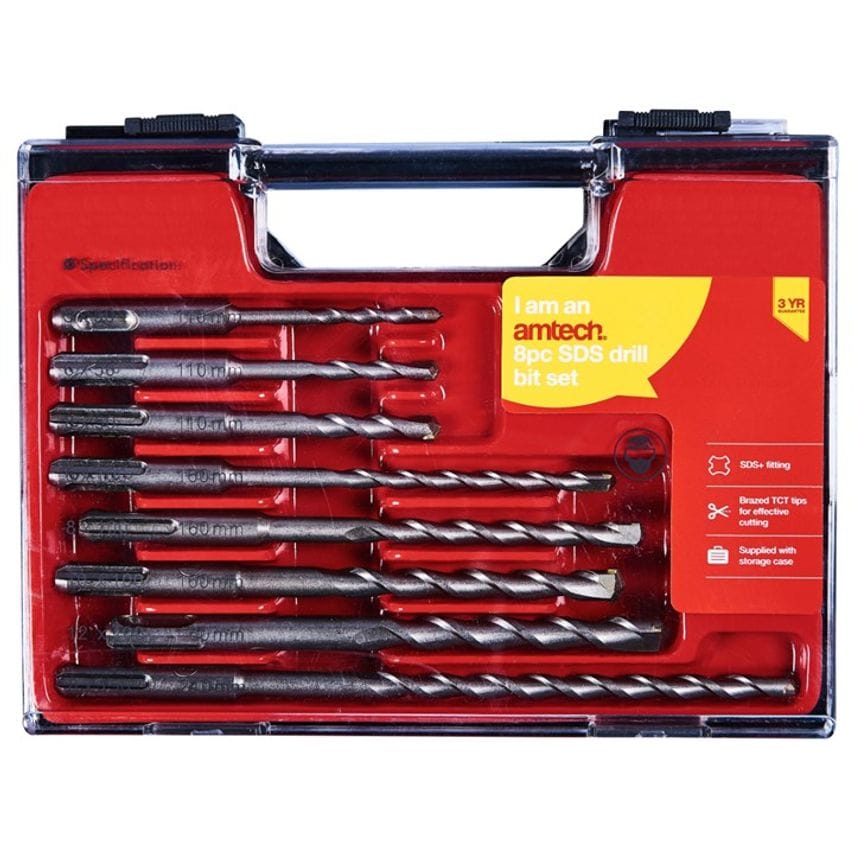 8 Piece SDS Drill Bit Set