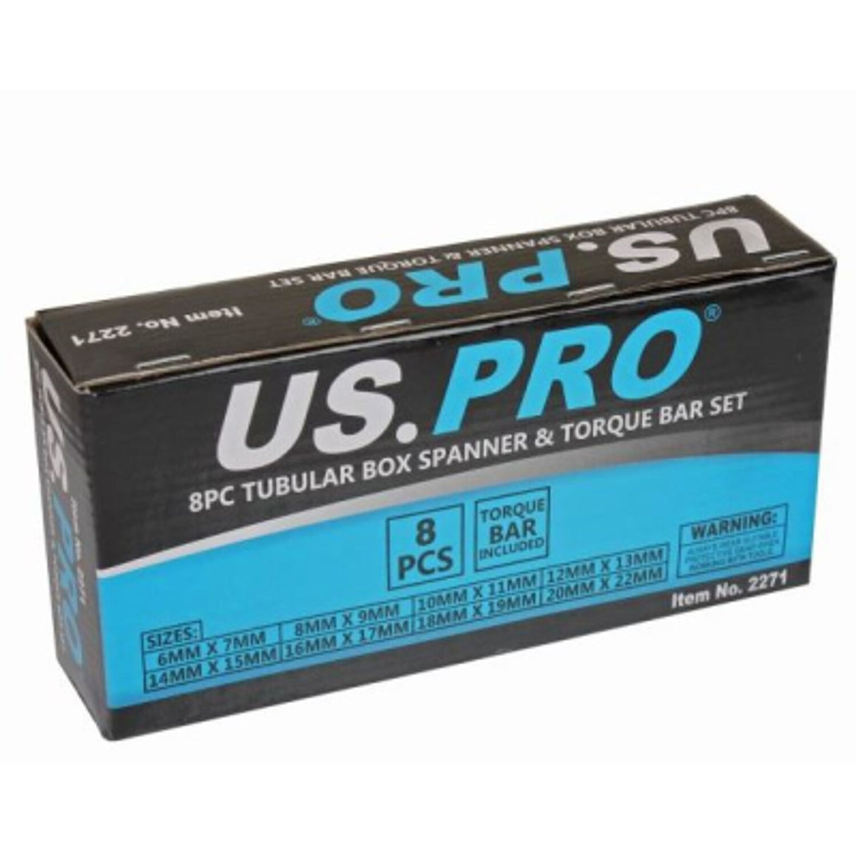 8 Piece Tubular Box Spanner and Torque Bar Set