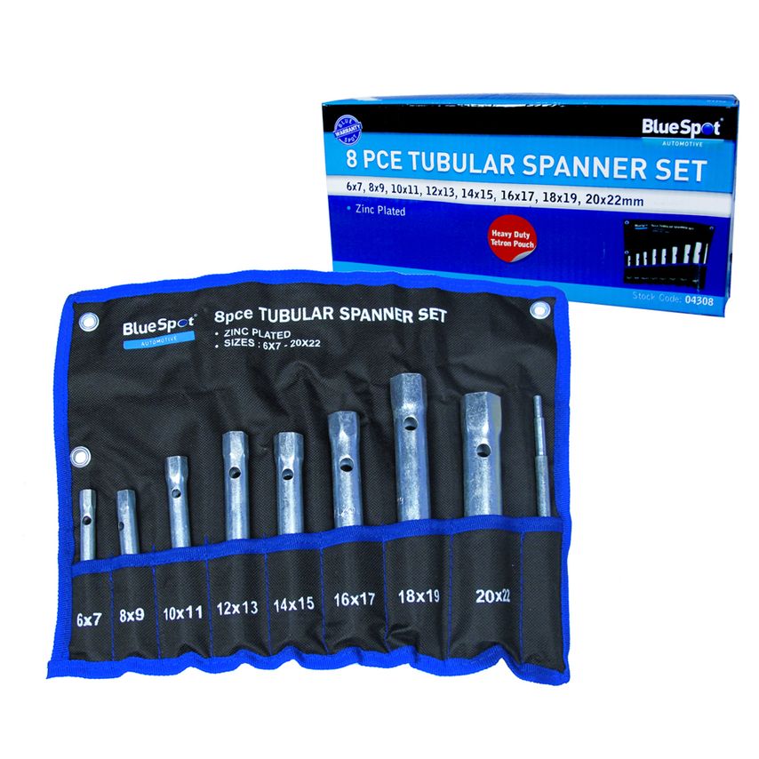 8 Piece Tubular Spanner Set (6-22MM)