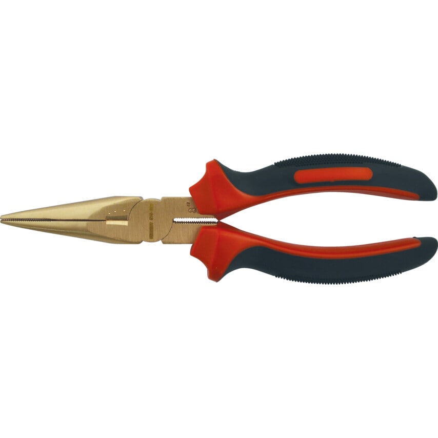8" Spark Resistant Long Nose Pliers Be-Cu