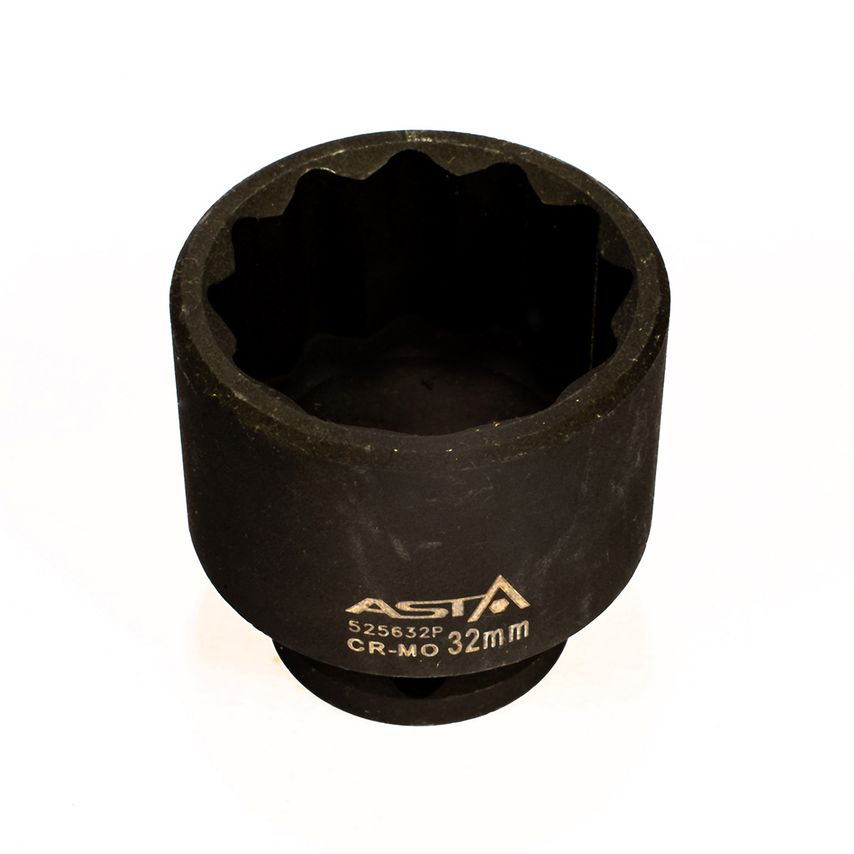 8mm 1/2" Drive Short Impact Socket 12 Point (12PT) Heavy Duty 44mm Length