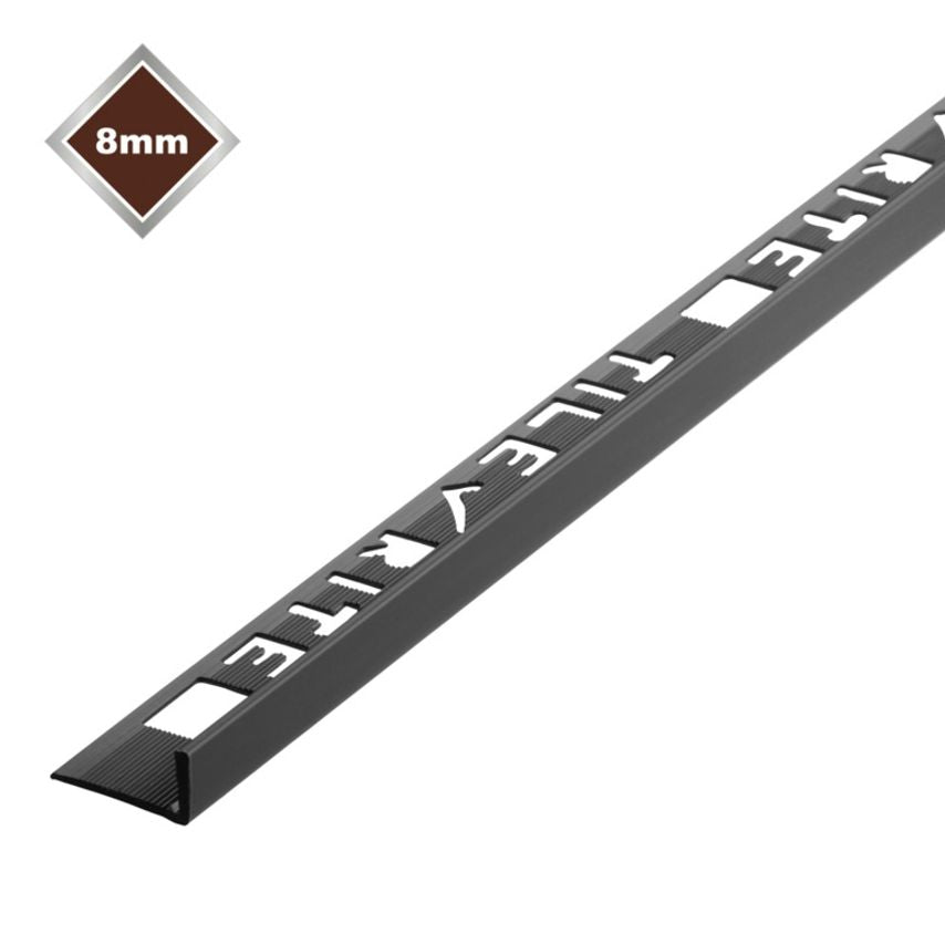 8mm L Profile PVC Tile Trim Black